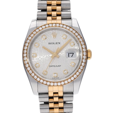 ロレックス デイトジャスト 116243G シルバーコンピュータ/ダイヤモンド メンズ 時計 【中古】【wristwatch】