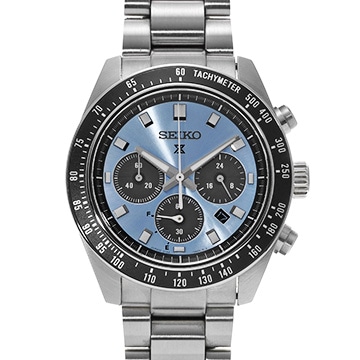 セイコー プロスペックス スピードタイマー ソーラークロノグラフ SBDL109 アイスブルー/ブラック メンズ 時計 【中古】【wristwatch】