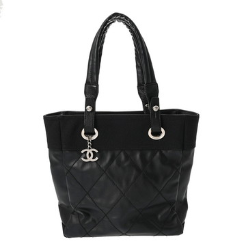 シャネル パリビアリッツ トート PM ブラック A34208 コーティングキャンバス レディース バッグ 【中古】【bag】