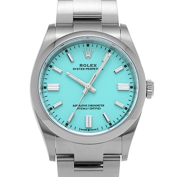 ロレックス オイスターパーペチュアル 36 126000 ターコイズブルー メンズ 時計 【中古】【wristwatch】