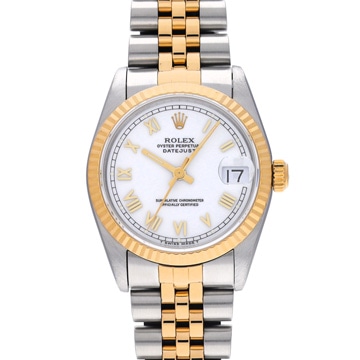 ロレックス デイトジャスト 68273 ホワイト ユニセックス 時計 【中古】【wristwatch】