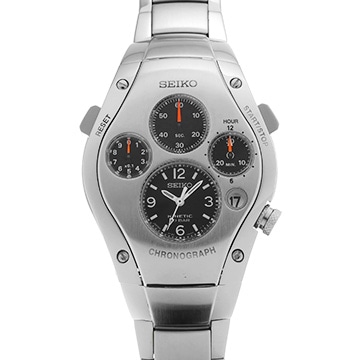 セイコー スポーチュラ キネティック クロノ 3rd 限定1000本 SBCG001 ブラック メンズ 時計 【中古】【wristwatch】