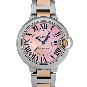 カルティエ バロンブルー MM W6920098 ピンクシェル ユニセックス 時計 【中古】【wristwatch】