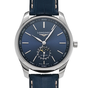 ロンジン マスターコレクション ムーンフェイズ L2.919.4.92.0 ブルー メンズ 時計 【中古】【wristwatch】