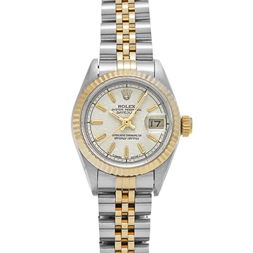 ロレックス デイトジャスト 69173 アイボリーコンピュータ レディース 時計 【中古】【wristwatch】