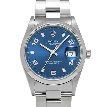 ロレックス オイスターパーペチュアル デイト 15200 ブルー メンズ 時計 【中古】【wristwatch】