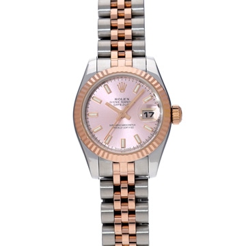 ロレックス デイトジャスト 179171 ピンク レディース 時計 【中古】【wristwatch】