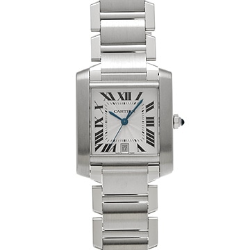 カルティエ タンク フランセーズ LM W51002Q3 シルバー メンズ 時計 【中古】【wristwatch】