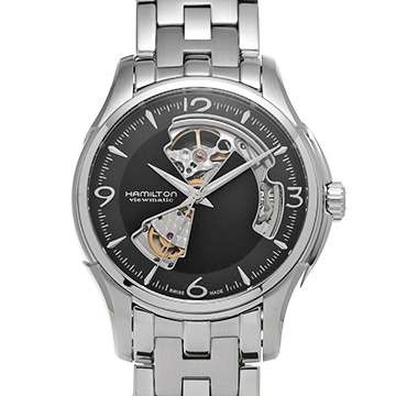 ハミルトン ジャズマスター オープンハート H32565135 ブラック メンズ 時計 【中古】【wristwatch】