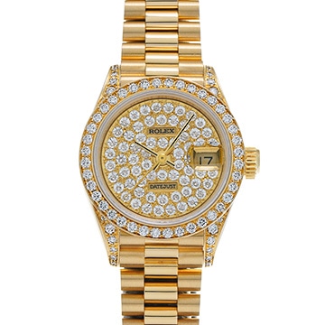 ロレックス デイトジャスト 69158G シャンパン/ダイヤモンド レディース 時計 【中古】【wristwatch】