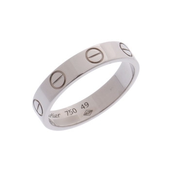 カルティエ ミニラブリング #49 シルバー K18ホワイトゴールド WG レディース ジュエリー 【中古】【jewelry】