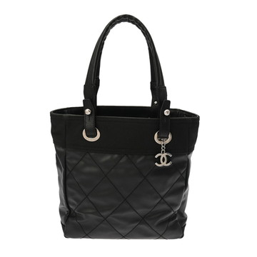 シャネル トート PM パリビアリッツ ブラック A34208 コーティングキャンバス レディース バッグ 【中古】【bag】