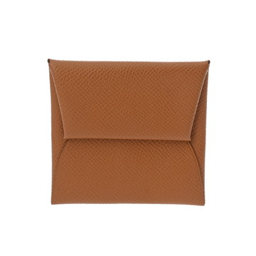 エルメス バスティア ゴールド/シルバー金具 ヴォーエプソン ユニセックス 財布 【中古】【purse】
