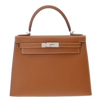 エルメス ケリー 28 外縫い 2WAY ゴールド ヴォーエプソン レディース バッグ 【中古】【bag】
