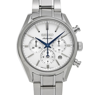 セイコー プレザージュ クロノグラフ SARK005 シルバー メンズ 時計 【中古】【wristwatch】