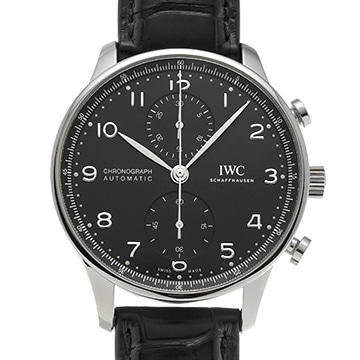 IWC ポルトギーゼ クロノグラフ IW371609 ブラック メンズ 時計 【中古】【wristwatch】