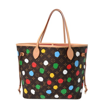 ルイ ヴィトン モノグラムペインティッドドット LV×YK ネヴァーフル MM　 ブラウン M46381 レザー レディース バッグ 【中古】【bag】