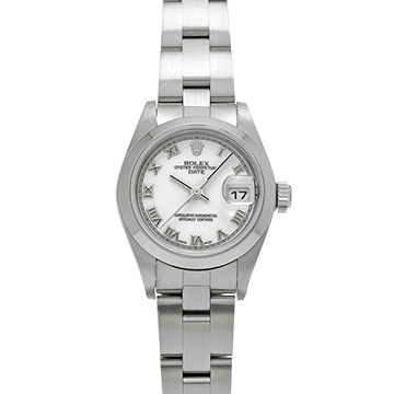 ロレックス オイスターパーペチュアル デイト 79160 ホワイト レディース 時計 【中古】【wristwatch】