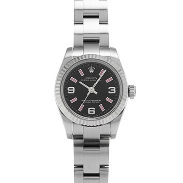 ロレックス オイスターパーペチュアル 26 176234 ブラック レディース 時計 【中古】【wristwatch】