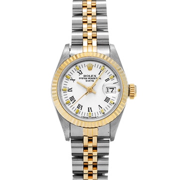 ロレックス デイトジャスト 69173 ホワイト レディース 時計 【中古】【wristwatch】