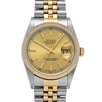 ロレックス デイトジャスト 16233 シャンパン メンズ 時計 【中古】【wristwatch】