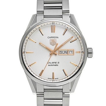 タグ ホイヤー カレラ キャリバー5 デイデイト WAR201D.BA0723 シルバー メンズ 時計 【中古】【wristwatch】