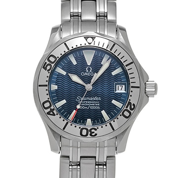 オメガ シーマスター 300 ジャック・マイヨール 1999 2554.80 ブルー ユニセックス 時計 【中古】【wristwatch】