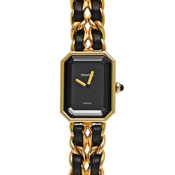 シャネル プルミエール S H0001 ブラック レディース 時計 【中古】【wristwatch】