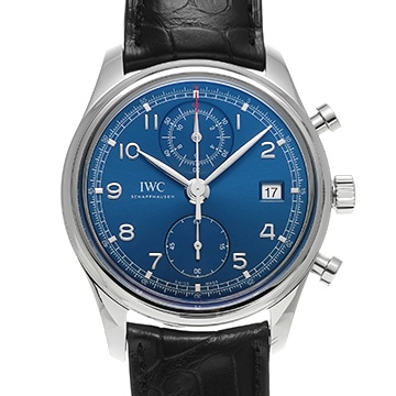 IWC ポルトギーゼ クロノグラフ クラシック ローレウス IW390406 ブルー メンズ 時計 【中古】【wristwatch】