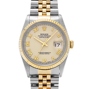 ロレックス デイトジャスト 16233 アイボリー メンズ 時計 【中古】【wristwatch】