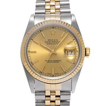 ロレックス デイトジャスト 16233 シャンパン メンズ 時計 【中古】【wristwatch】