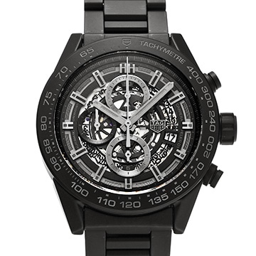 タグ ホイヤー カレラ キャリバーホイヤー01 クロノグラフ CAR2A91.BH0742 ブラック メンズ 時計 【中古】【wristwatch】