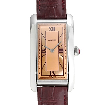 カルティエ タンク アメリカン WGTA0297 サーモン レディース 時計 【中古】【wristwatch】