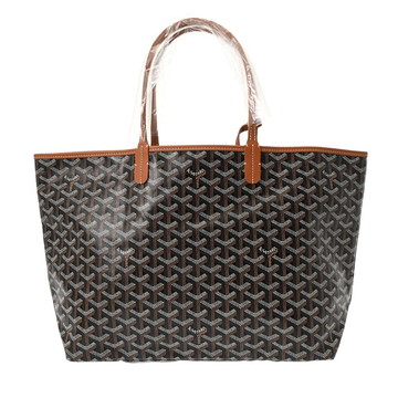 ゴヤール ヘリンボーン サンルイ PM ブラック/ブラウン PVC/カーフ ユニセックス バッグ 【未使用】【bag】