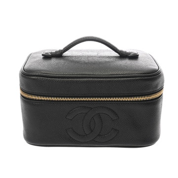 シャネル バニティ ブラック キャビアスキン レディース バッグ 【中古】【bag】