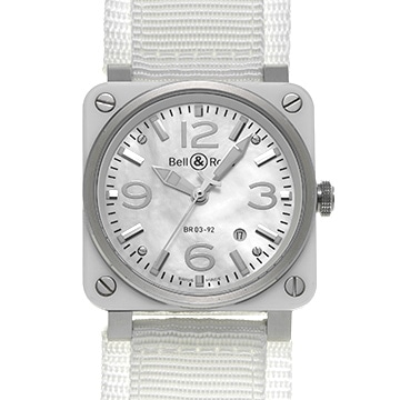 ベル＆ロス ホワイト セラミック BR03-92 ホワイトシェル メンズ 時計 【中古】【wristwatch】