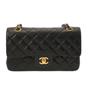 シャネル マトラッセ Ｗフラップ Ｗチェーンショルダー 23 ブラック A01113 ラムスキン レディース バッグ 【中古】【bag】
