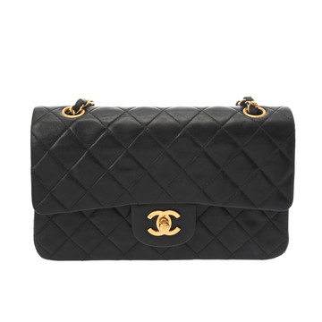 シャネル マトラッセ Ｗフラップ Ｗチェーンショルダー 23 ブラック A01113 ラムスキン レディース バッグ 【中古】【bag】