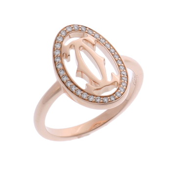 カルティエ ロゴドゥーブル リング #48 ゴールド K18ピンクゴールド PG レディース ジュエリー 【中古】【jewelry】