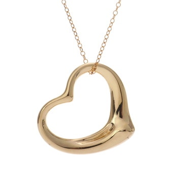 ティファニー オープンハート ネックレス ゴールド K18イエローゴールド YG レディース ジュエリー 【中古】【jewelry】