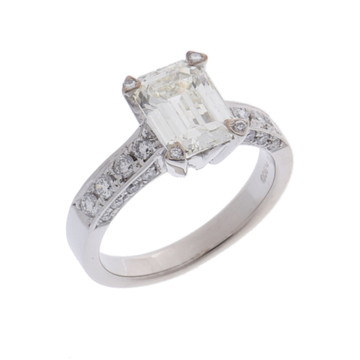 ノーブランド イエローダイヤリング シルバー Pt900プラチナ レディース ジュエリー 【中古】【jewelry】