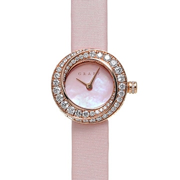 グラフ スパイラル ウォッチ ピンク マザー オブ パール GSP19PGDMPP ピンクシェル レディース 時計 【中古】【wristwatch】