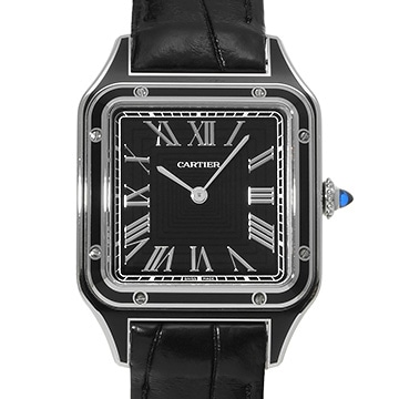カルティエ サントス デュモン LM WSSA0046 ブラック メンズ 時計 【中古】【wristwatch】