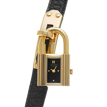 エルメス ケリーウォッチ KE1.201 ブラック レディース 時計 【中古】【wristwatch】