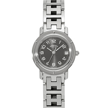 エルメス クリッパー CL4.210 グレー レディース 時計 【中古】【wristwatch】