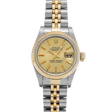 ロレックス デイトジャスト 69173 シャンパン レディース 時計 【中古】【wristwatch】