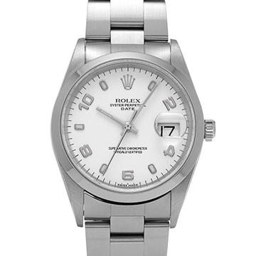 ロレックス オイスターパーペチュアル デイト 15200 ホワイト メンズ 時計 【中古】【wristwatch】