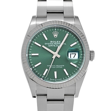 ロレックス デイトジャスト 36 126234 ミントグリーン メンズ 時計 【中古】【wristwatch】