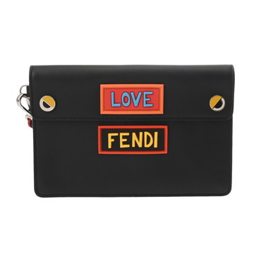 フェンディ フラット クラッチ ブラック 7M0248-1OX 179-0059 カーフレザー メンズ バッグ 【中古】【bag】