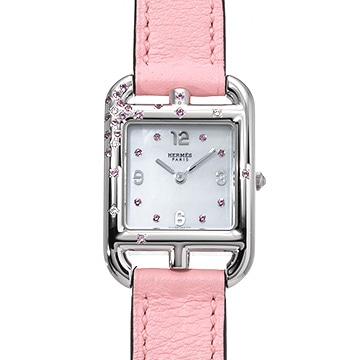 エルメス ケープコッド PM CC1.233 ホワイトシェル/サファイア レディース 時計 【中古】【wristwatch】